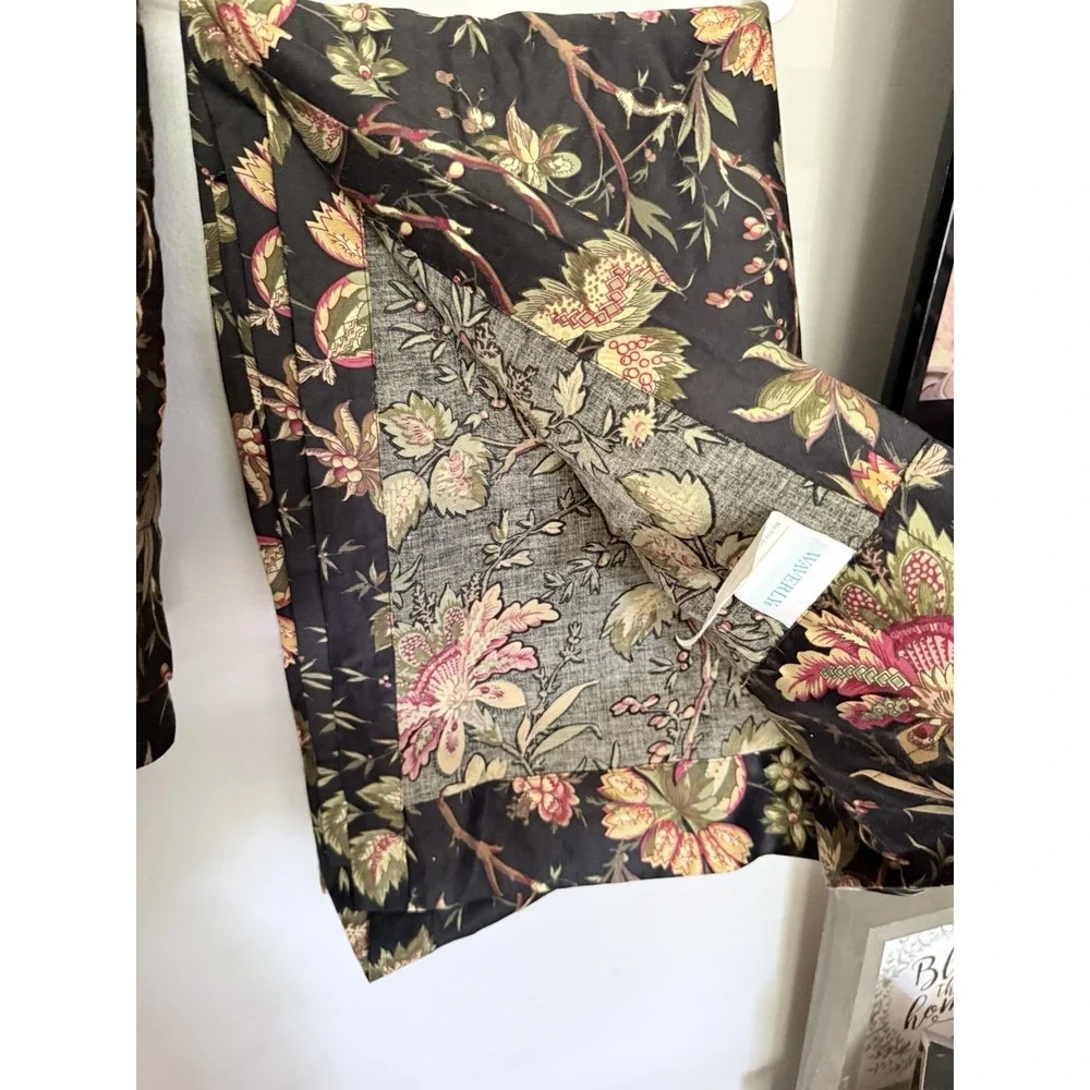 Waverly Felicite Noir Window Panel - 100% Cotton - 50